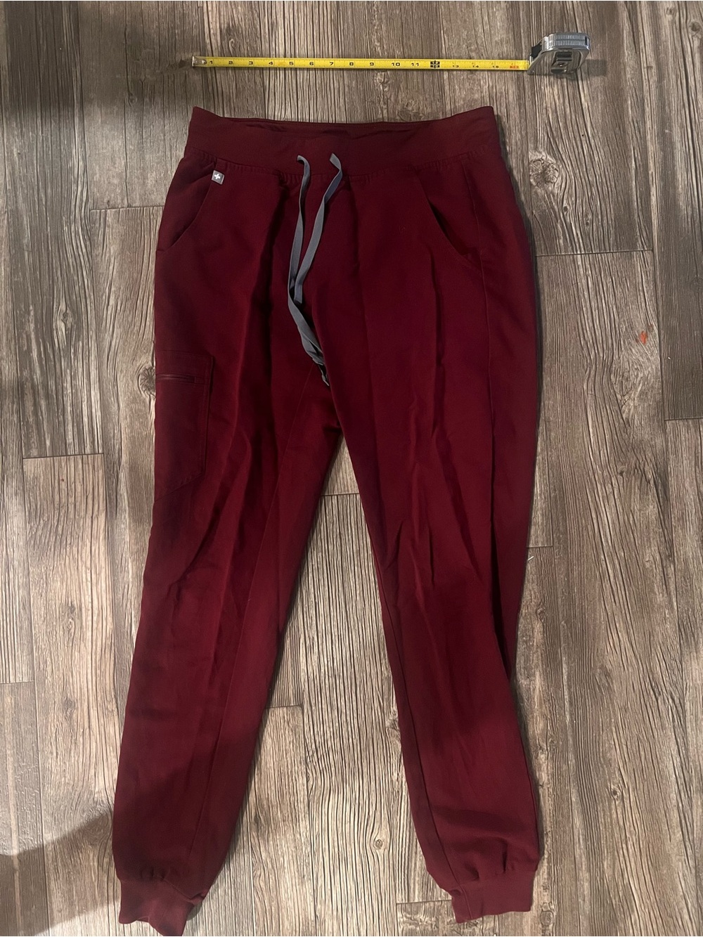 Figs Burgundy Jogger Scrub Pants Small Tall